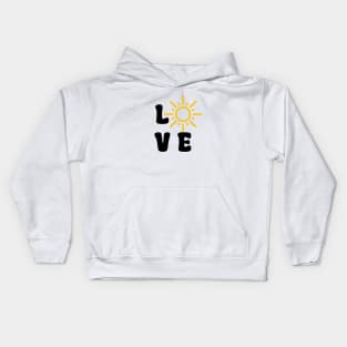 Love Sun Black Kids Hoodie